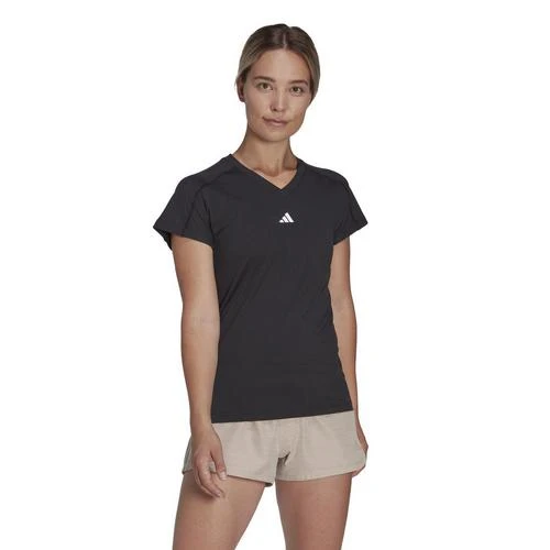 ADIDAS Women's Train Essentials Minimal Branding V-Neck Tee 2 ADIDAS Women's Train Essentials Minimal Branding V-Neck Tee - Image 2
