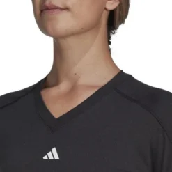 ADIDAS Women's Train Essentials Minimal Branding V-Neck Tee 9 ADIDAS Women's Train Essentials Minimal Branding V-Neck Tee -Nike Sales Store 9044130 Black 3