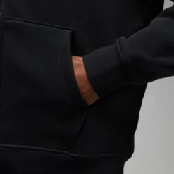 Men's Jordan Essentials Fleece Full Zip Hoodie 8 Men's Jordan Essentials Fleece Full Zip Hoodie -Nike Sales Store 9050342 BlackWhite 2