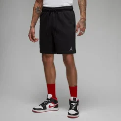Men's Jordan Essentials Fleece Shorts -Nike Sales Store 9050346 BlackWhite 2