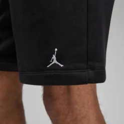 Men's Jordan Essentials Fleece Shorts -Nike Sales Store 9050346 BlackWhite 3