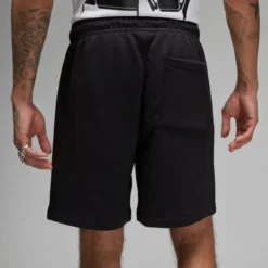 Men's Jordan Essentials Fleece Shorts -Nike Sales Store 9050346 BlackWhite 5