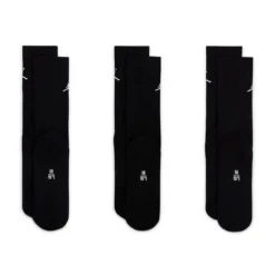 Men's Jordan Everyday Crew Socks, 3-Pack 7 Men's Jordan Everyday Crew Socks, 3-Pack -Nike Sales Store 9050347 BlackWhite 3