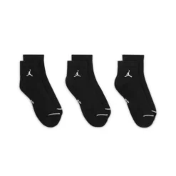 Men's Jordan Everyday Ankle Socks, 3-Pack 7 Men's Jordan Everyday Ankle Socks, 3-Pack -Nike Sales Store 9050348 BlackWhite 3