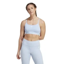 ADIDAS Women's Aeroreact Training Light Support Padded Bra -Nike Sales Store 9050792 LightBlue 2